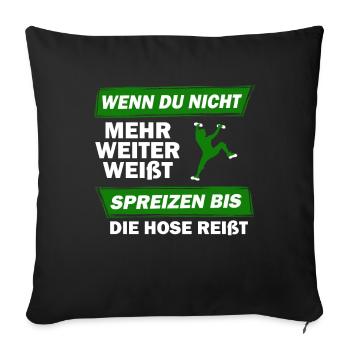 Bouldern Klettern Outfit Geschenk I Boulderhalle - Sofakissenbezug 45 x 45 cm - Schwarz - Vorne