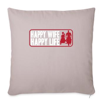 wedding - Sofa pillowcase 17,3'' x 17,3'' (45 x 45 cm) - light taupe - Front