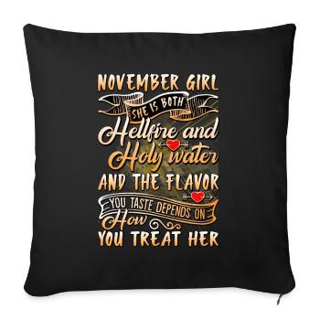November Girl The Flavor You Taste Depends On - Sofakissenbezug 45 x 45 cm - Schwarz - Vorne