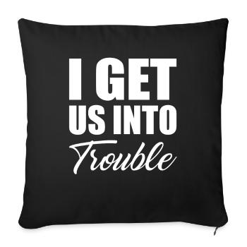 Je nous mets en difficulté Funny Matching Best Friends - Housse de coussin décorative 45 x 45 cm - noir - Devant