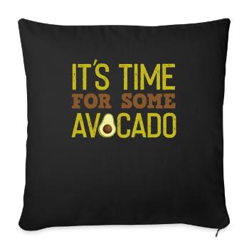 Avocado - Sofakissenbezug 45 x 45 cm - Schwarz - Vorne