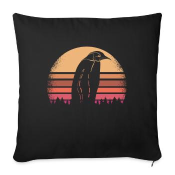 penguin - Sofa pillowcase 17,3'' x 17,3'' (45 x 45 cm) - black - Front