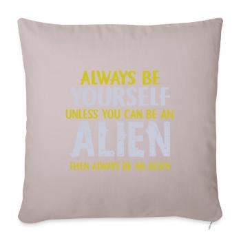 alien - Sofa pillowcase 17,3'' x 17,3'' (45 x 45 cm) - light taupe - Front