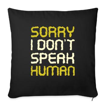 Alien - Sofa pillowcase 17,3'' x 17,3'' (45 x 45 cm) - black - Front