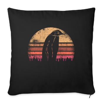 penguin - Sofa pillowcase 17,3'' x 17,3'' (45 x 45 cm) - black - Front