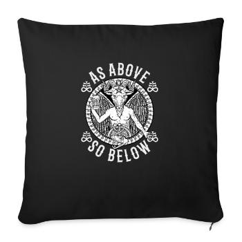 Comme ci-dessus donc ci-dessous Baphomet Beer Pentagram 666 - Housse de coussin décorative 45 x 45 cm - noir - Devant