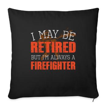 fire Department - Sofa pillowcase 17,3'' x 17,3'' (45 x 45 cm) - black - Front