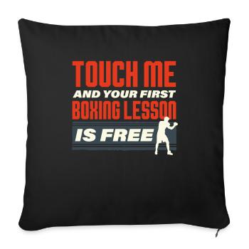 boxe - Housse de coussin décorative 45 x 45 cm - noir - Devant