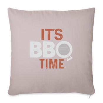 Grillades au barbecue - Housse de coussin décorative 45 x 45 cm - taupe clair - Devant