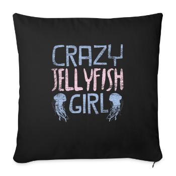 jellyfish - Sofa pillowcase 17,3'' x 17,3'' (45 x 45 cm) - black - Front