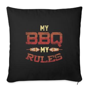 grillage - Housse de coussin décorative 45 x 45 cm - noir - Devant