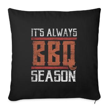 BBQ grilling - Sofa pillowcase 17,3'' x 17,3'' (45 x 45 cm) - black - Front