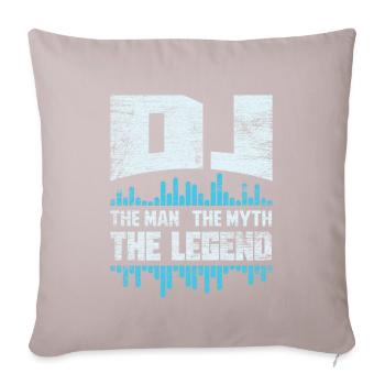 DJ disc-jockey - Housse de coussin décorative 45 x 45 cm - taupe clair - Devant