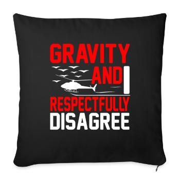 Helicopter Pilot Gift I Helicopter Helicopter - Sofa pillowcase 17,3'' x 17,3'' (45 x 45 cm) - black - Front