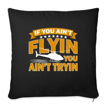 Helicopter Pilot Gift I Helicopter Helicopter - Sofa pillowcase 17,3'' x 17,3'' (45 x 45 cm) - black - Front