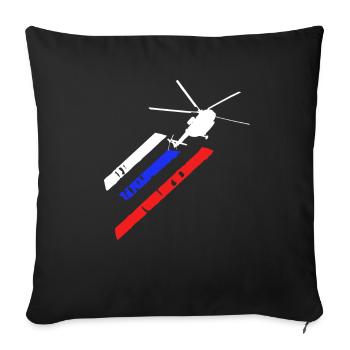 Pilote d'hélicoptère cadeau je hélicoptère hélicoptère - Housse de coussin décorative 45 x 45 cm - noir - Devant