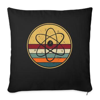 Physicist gift I science atom physics nerd - Sofa pillowcase 17,3'' x 17,3'' (45 x 45 cm) - black - Front