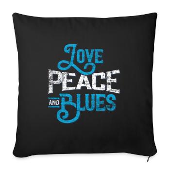 blues - Sofa pillowcase 17,3'' x 17,3'' (45 x 45 cm) - black - Front
