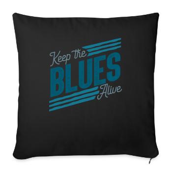 blues - Sofa pillowcase 17,3'' x 17,3'' (45 x 45 cm) - black - Front