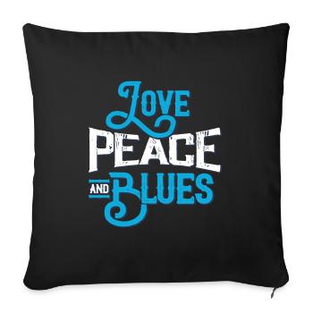 blues - Sofa pillowcase 17,3'' x 17,3'' (45 x 45 cm) - black - Front