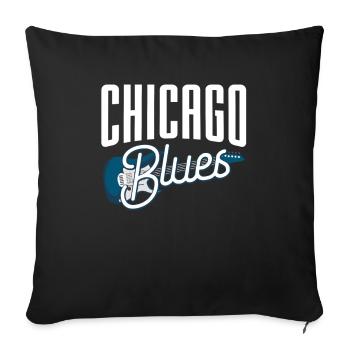 Blues guitar - Sofa pillowcase 17,3'' x 17,3'' (45 x 45 cm) - black - Front