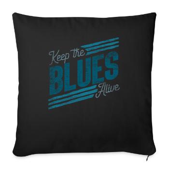 blues - Sofa pillowcase 17,3'' x 17,3'' (45 x 45 cm) - black - Front