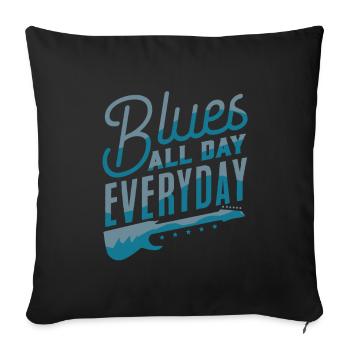 blues - Sofa pillowcase 17,3'' x 17,3'' (45 x 45 cm) - black - Front
