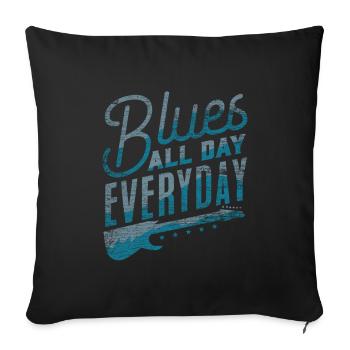 blues - Sofa pillowcase 17,3'' x 17,3'' (45 x 45 cm) - black - Front