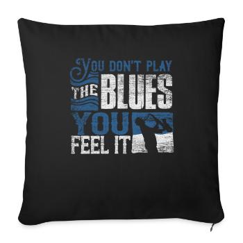 blues - Sofa pillowcase 17,3'' x 17,3'' (45 x 45 cm) - black - Front
