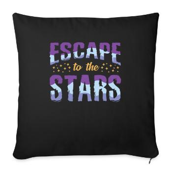 Galaxy astronaut - Sofa pillowcase 17,3'' x 17,3'' (45 x 45 cm) - black - Front