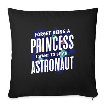 astronaut - Sofa pillowcase 17,3'' x 17,3'' (45 x 45 cm) - black - Front