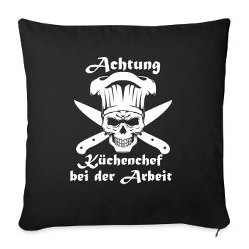 Küchenchef bei der Arbeit - Sofakissenbezug 45 x 45 cm - Schwarz - Vorne