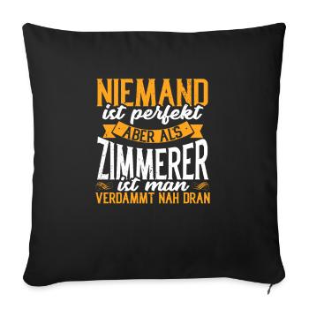 Zimmerer - Sofakissenbezug 45 x 45 cm - Schwarz - Vorne