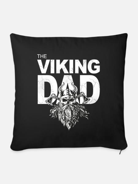 The Viking Dad Viking dad with a beard - Sofa pillowcase 17,3'' x 17,3'' (45 x 45 cm) - black