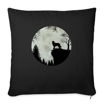 Berger australien au cadeau de la pleine lune 0738 - Housse de coussin décorative 45 x 45 cm - noir - Devant