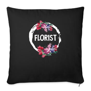 Fleuriste Jardinier Cadeau I Fleuriste Fleuriste - Housse de coussin décorative 45 x 45 cm - noir - Devant
