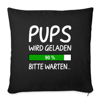 Pups Wird Geladen Bitte Warten - Sofakissenbezug 45 x 45 cm - Schwarz - Vorne
