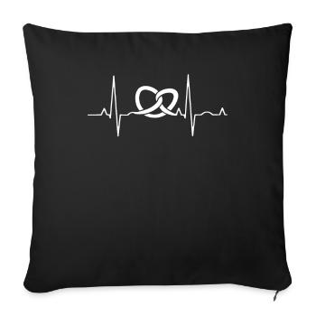 Baker heartbeat - Sofa pillowcase 17,3'' x 17,3'' (45 x 45 cm) - black - Front