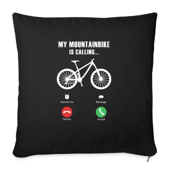Mountain bike lover - Sofa pillowcase 17,3'' x 17,3'' (45 x 45 cm) - black - Front
