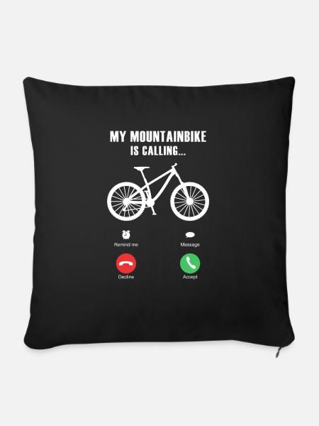 Mountainbike Lover - Sofakissenbezug 45 x 45 cm - Schwarz