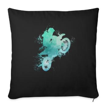Dirt bike supercross gift I biker MX motocross - Sofa pillowcase 17,3'' x 17,3'' (45 x 45 cm) - black - Front