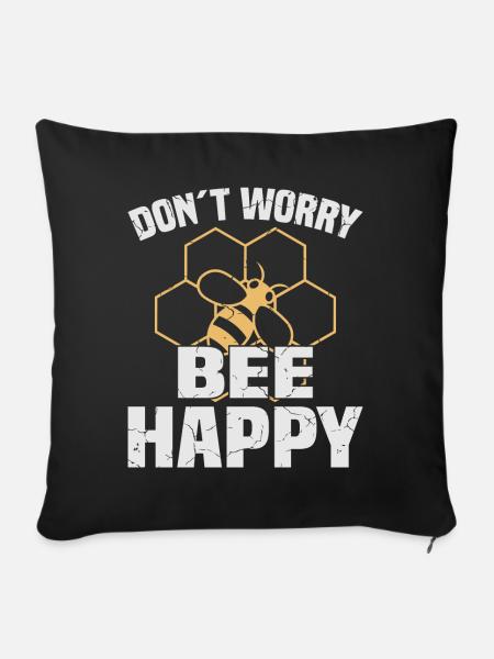 Imker Spruch - Sofakissenbezug 45 x 45 cm - Schwarz