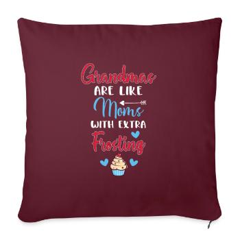 Grandmas - Sofa pillowcase 17,3'' x 17,3'' (45 x 45 cm) - burgundy - Front