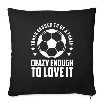 Football coach gift I footballer youth coach - Sofa pillowcase 17,3'' x 17,3'' (45 x 45 cm) - black - Front