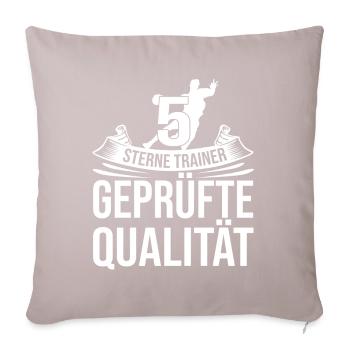 Handball Trainer I Handballer Jugendtrainer - Sofakissenbezug 45 x 45 cm - helles Taupe - Vorne