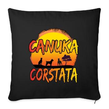 Cane Corso sunset - Sofa pillowcase 17,3'' x 17,3'' (45 x 45 cm) - black - Front