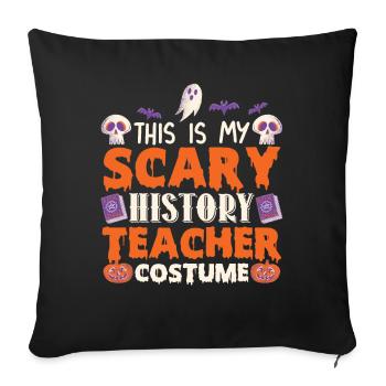 Ceci est mon costume de professeur d'histoire effrayant drôle - Housse de coussin décorative 45 x 45 cm - noir - Devant