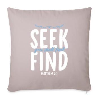 Verset de la Bible Bible Jésus - Housse de coussin décorative 45 x 45 cm - taupe clair - Devant