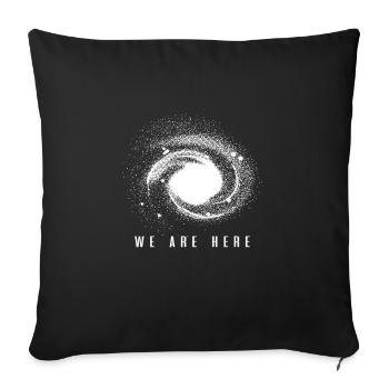 planet - Sofa pillowcase 17,3'' x 17,3'' (45 x 45 cm) - black - Front