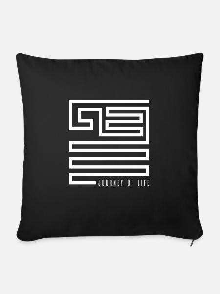 Labyrinth - Sofakissenbezug 45 x 45 cm - Schwarz
